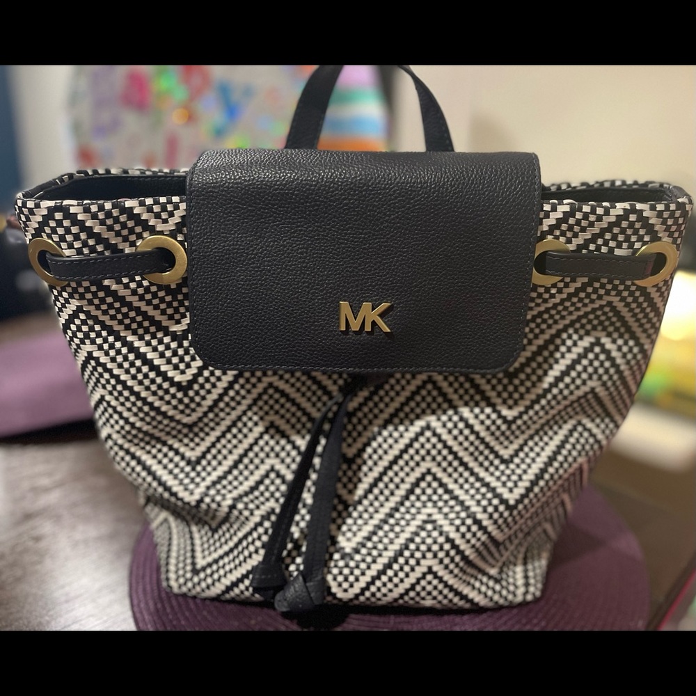 Michael Michael Kors Junie MD Flap Backpack Leather